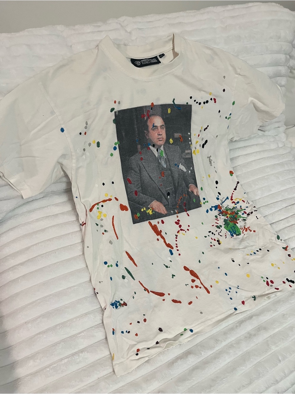 Mostly Heard Rarely Seen Al Capone Portrait Paint Splatter T-Shirt